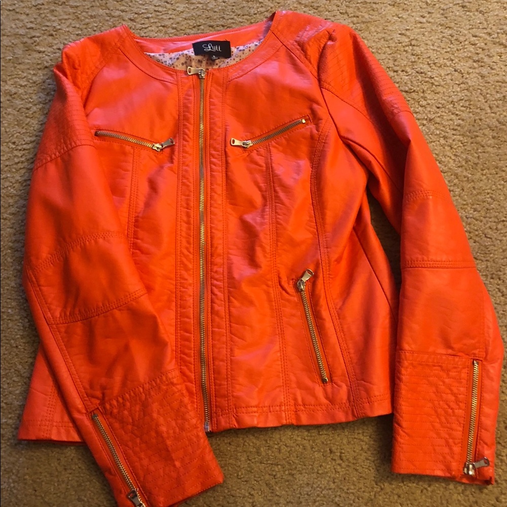 Luii Small Polyurethane Orange Jacket - image 1